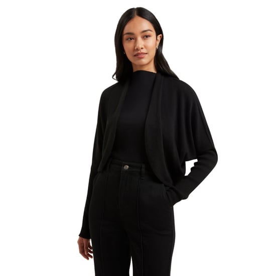 Ted Baker Gabrlaa Circular Knit Cropped Shrug Black Cardigan - Image 3