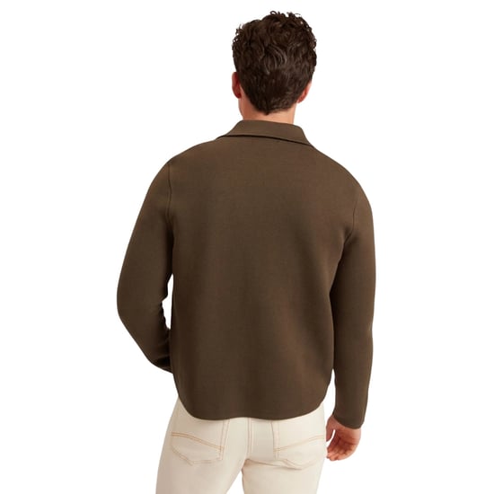 Ted Baker Freder Heavy Knitted Khaki Cardigan Jacket - Image 3