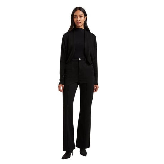 Ted Baker Gabrlaa Circular Knit Cropped Shrug Black Cardigan - Image 6
