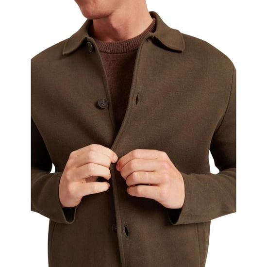Ted Baker Freder Heavy Knitted Khaki Cardigan Jacket - Image 4