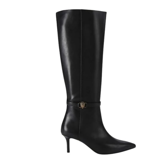 Ted Baker Pipeerr Heeled Leather Knee High Black Boots - Image 2