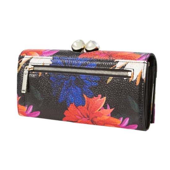 Ted Baker Amaliah Printed Rose Detail Black Bobble Purse - Image 2