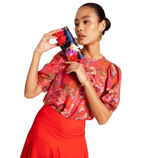 Ted Baker Amaliah Printed Rose Detail Black Bobble Purse - Image 6