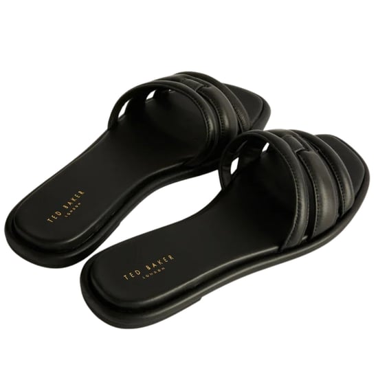 Ted Baker Leeiaa Platta Vävda Svarta Sandaler Med Logotyp - Image 3