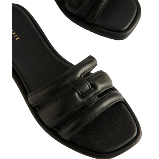 Ted Baker Leeiaa Platta Vävda Svarta Sandaler Med Logotyp - Image 4