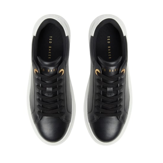 Ted Baker Lorieee Smooth Black Leather Trainers - Image 4
