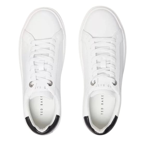 Ted Baker Lorieee Smooth Leather White Trainers - Image 5