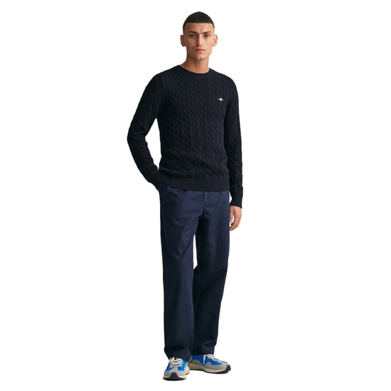 GANT Heren Katoenen Kabelbrei Crewneck Trui - Image 5