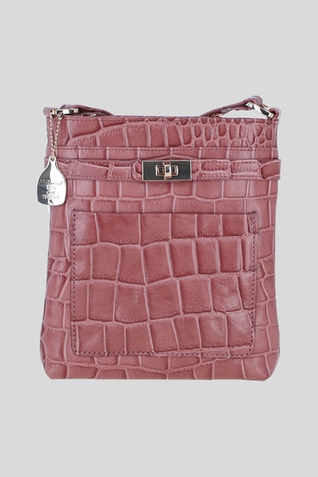 Real Leather Crossbody Bag with Adjustable Strap - Image 1