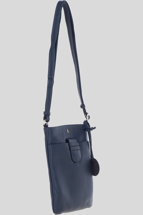 Genuine Leather Crossbody x Shoulder Bag with Golden Accents - Image 5