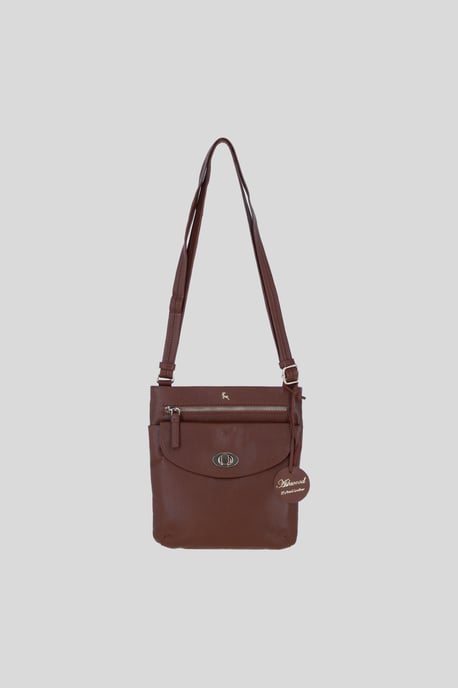 Leather Flat Crossbody Bag with Adjustable Leather Strap - Image 2