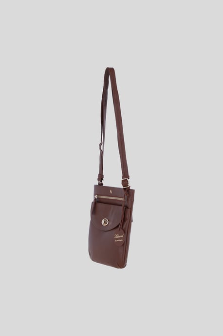 Leather Flat Crossbody Bag with Adjustable Leather Strap - Image 3