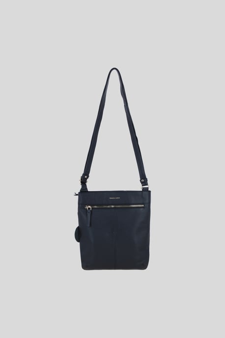 Leather Flat Crossbody Bag with Adjustable Leather Strap - Image 4