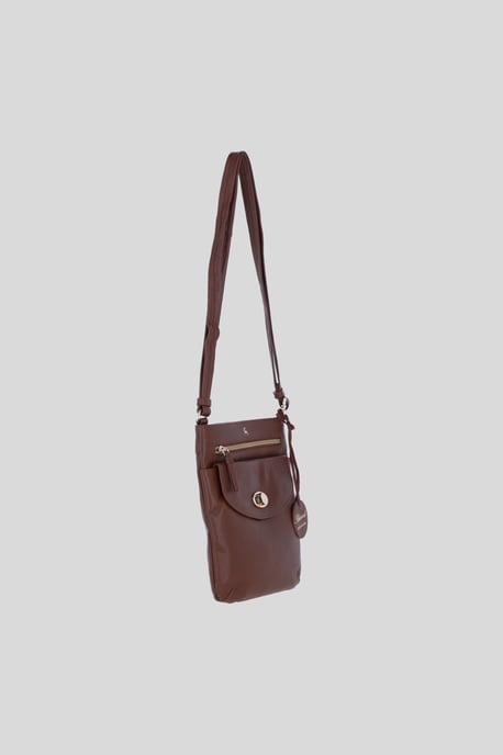 Leather Flat Crossbody Bag with Adjustable Leather Strap - Image 5