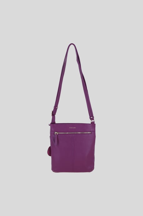 Leather Flat Crossbody Bag with Adjustable Leather Strap - Image 4