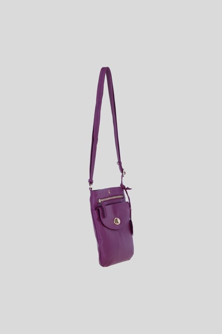 Leather Flat Crossbody Bag with Adjustable Leather Strap - Image 5