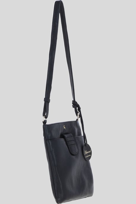 Genuine Leather Crossbody x Shoulder Bag with Golden Accents - Image 5