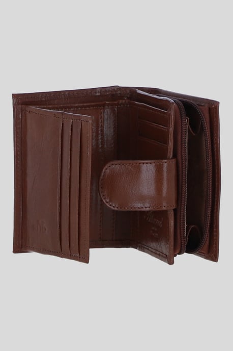 Real Leather RFID Protected Trifold Purse - Image 3