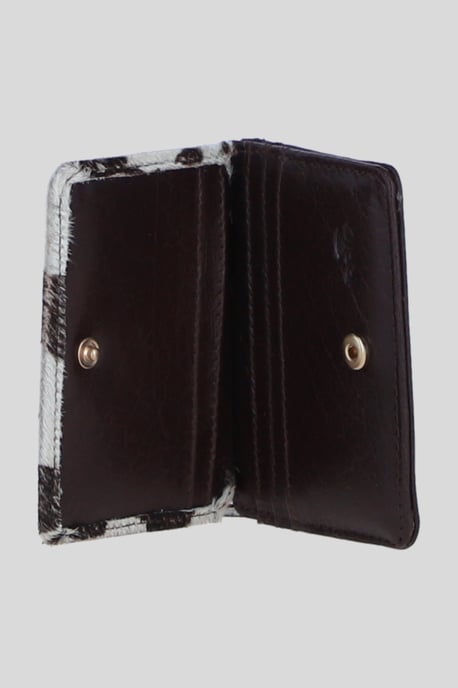 Genuine Leather Hair-on-Hide Cow Print Card Holder Wallet - Image 2