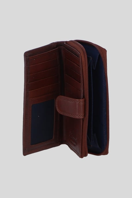 'Ashley' Real Leather Purse with Card Holders and Zip Compartment - Image 2