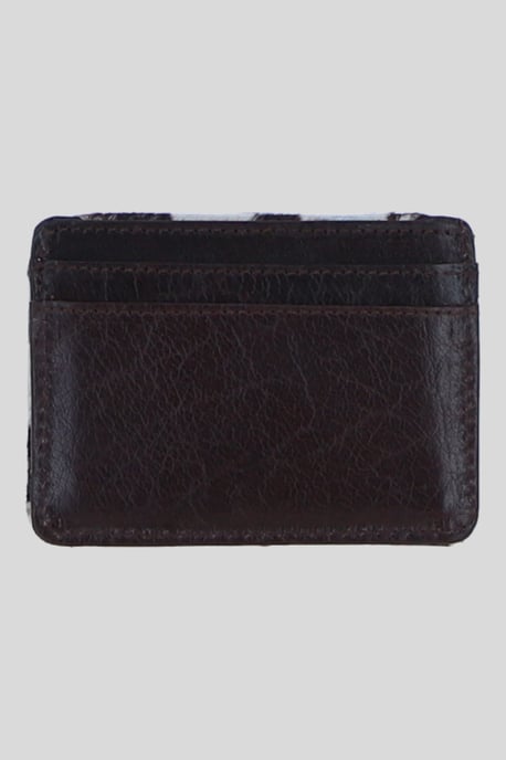 Genuine Leather Hair-on-Hide Cow Print Card Holder Wallet - Image 4