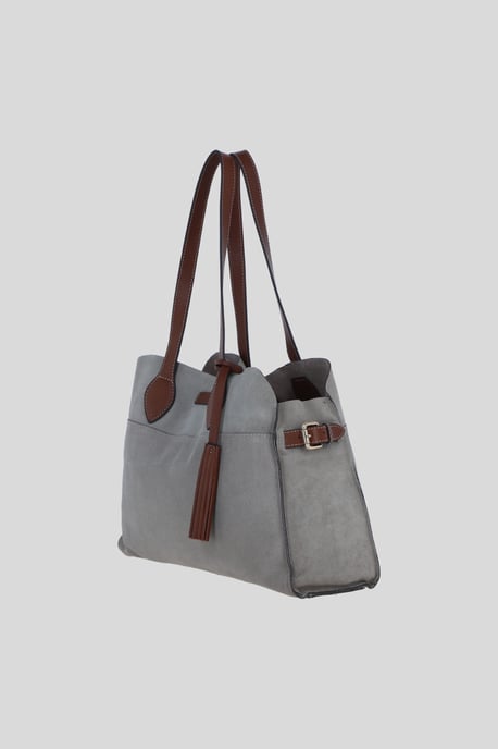 Real Suede Leather Shoulder Bag with Tassel Charm - Image 2