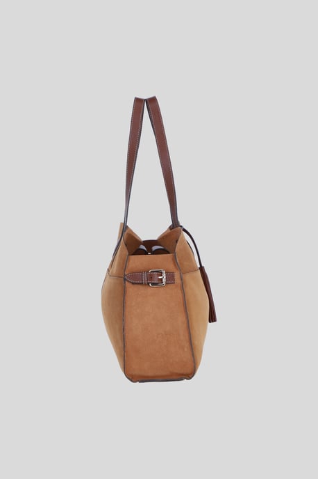 Real Suede Leather Shoulder Bag with Tassel Charm - Image 4