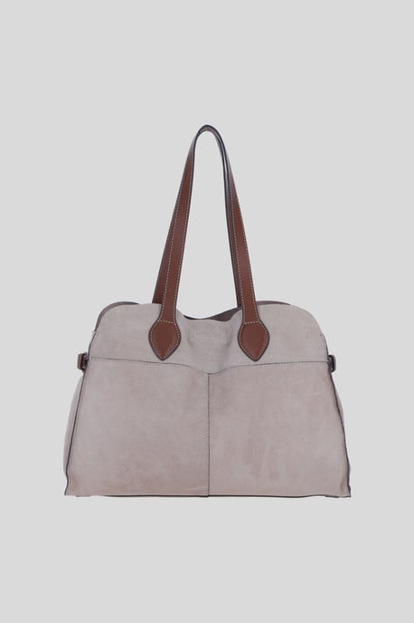 Real Suede Leather Shoulder Bag with Tassel Charm - Image 3