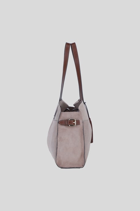 Real Suede Leather Shoulder Bag with Tassel Charm - Image 4
