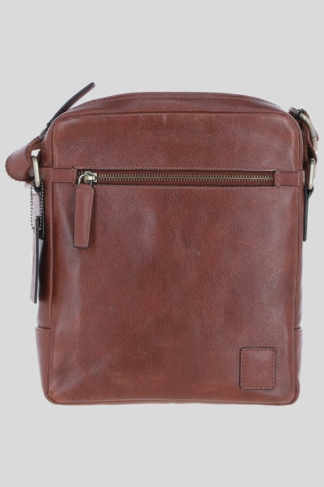 'Logan' Real Leather Messenger Bag - Image 1