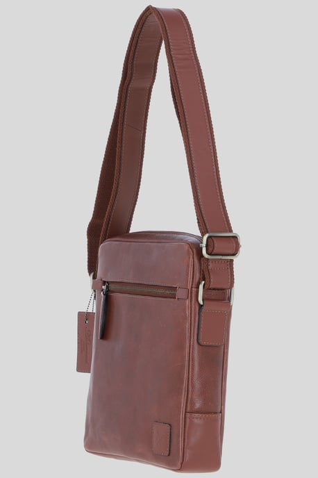 'Logan' Real Leather Messenger Bag - Image 3