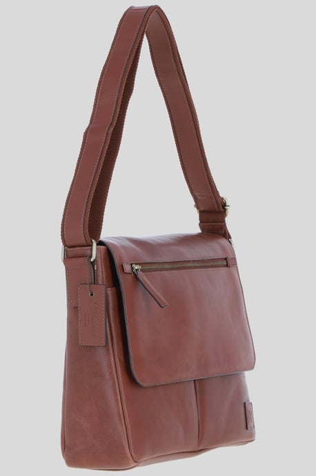 'Blake' Real Leather Messenger Bag - Image 5