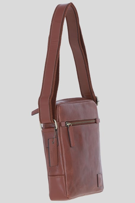 'Logan' Real Leather Messenger Bag - Image 5