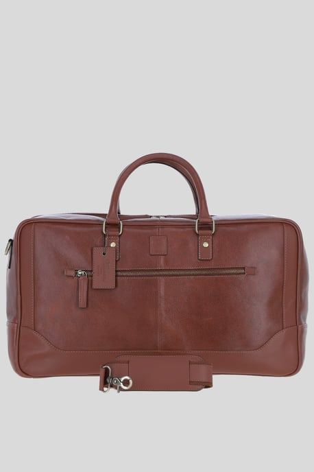 'Calvin' Real Leather Holdall Weekend Bag - Image 1