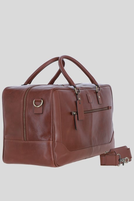 'Calvin' Real Leather Holdall Weekend Bag - Image 4