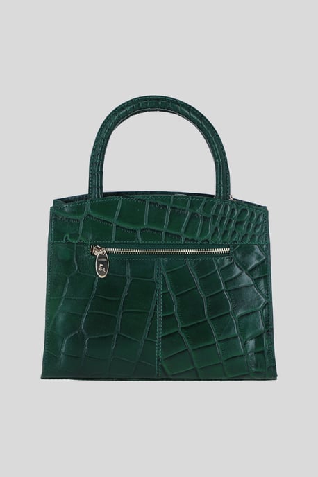 Genuine Leather Structured Handbag with Detachable Crossbody Strap - Image 3