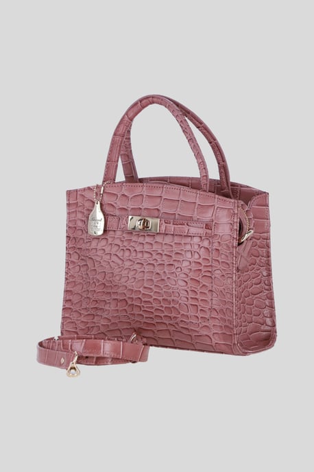 Genuine Leather Structured Handbag with Detachable Crossbody Strap - Image 2