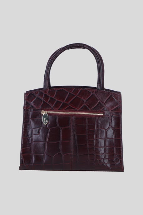 Genuine Leather Structured Handbag with Detachable Crossbody Strap - Image 3