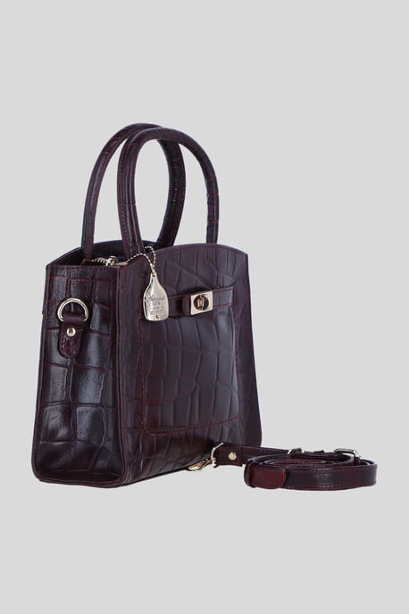 Genuine Leather Structured Handbag with Detachable Crossbody Strap - Image 4