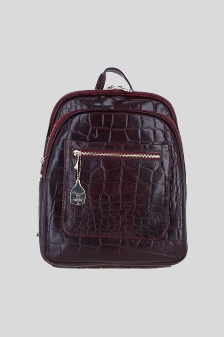 Real Leather Backpack with Multiple Pockets and Gold-Tone Hardware - Image 1