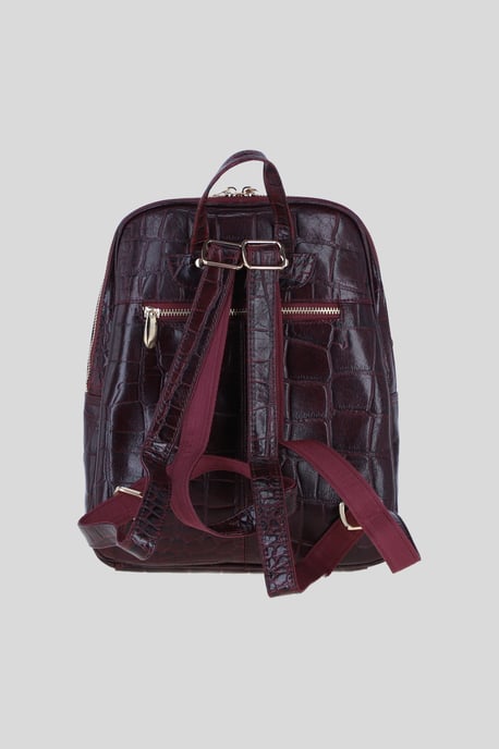 Real Leather Backpack with Multiple Pockets and Gold-Tone Hardware - Image 3