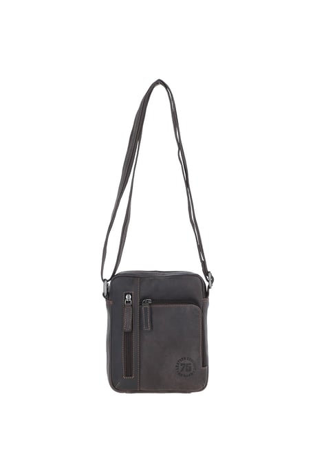 'Madrid' Compact Travel Messenger Bag With Multiple Zip Pockets And Adjustable Strap - Image 2