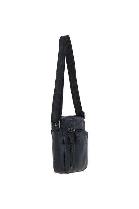 'Madrid' Compact Travel Messenger Bag With Multiple Zip Pockets And Adjustable Strap - Image 5
