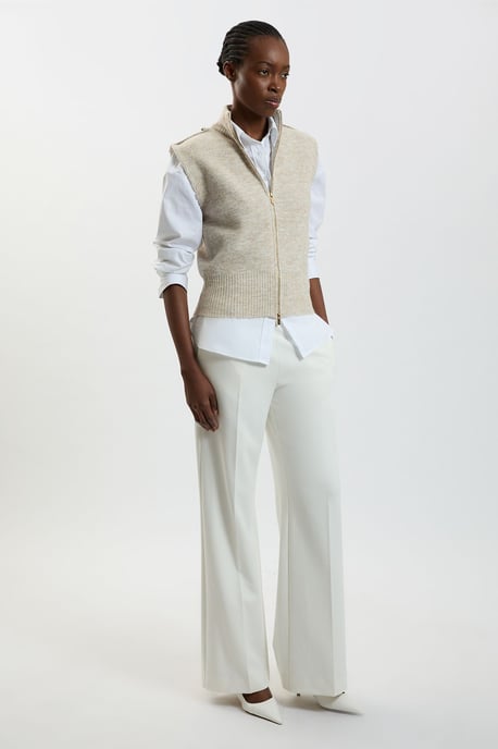 Wool Blend Cosy Knit Sleeveless Jacket - Image 3