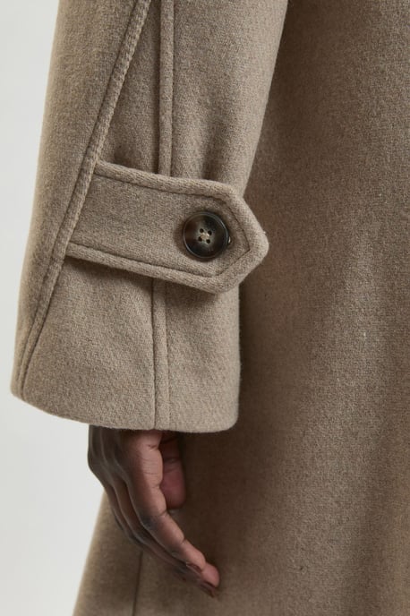 Petite Wool Wrap Neck Tailored Belted Midi Coat - Image 4