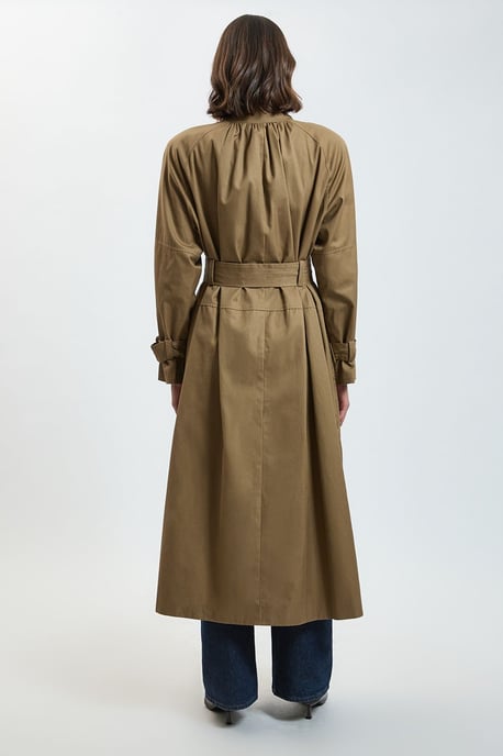 Funnel Neck Trench Coat - Image 3