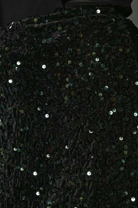 Petite Velvet Sequin Mini Skirt - Image 5