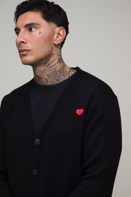 Tall Regular Fit Embroidered Knitted Cardigan - Image 3