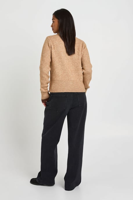 Petite Double Layer Button Through Knitted Cardigan - Image 2