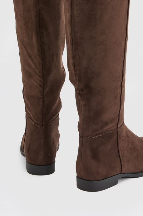 Wide Fit Karla Knee High Flat Boots - Image 2